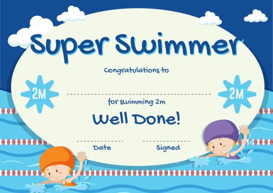 sportimea swim school software progress tracking certificate