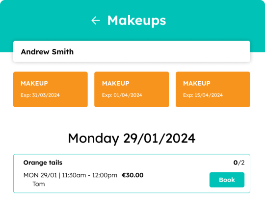 Scheduling Make-up lesson